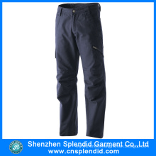 Cheap China Dark Blue Mens 100%Cotton Pants with Pocket